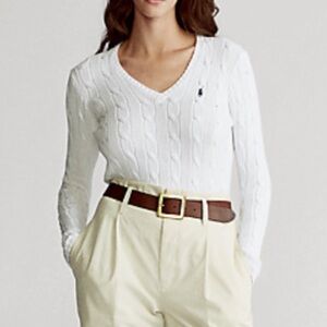 Polo Ralph Lauren Women's Cream Cable Knit Sweater